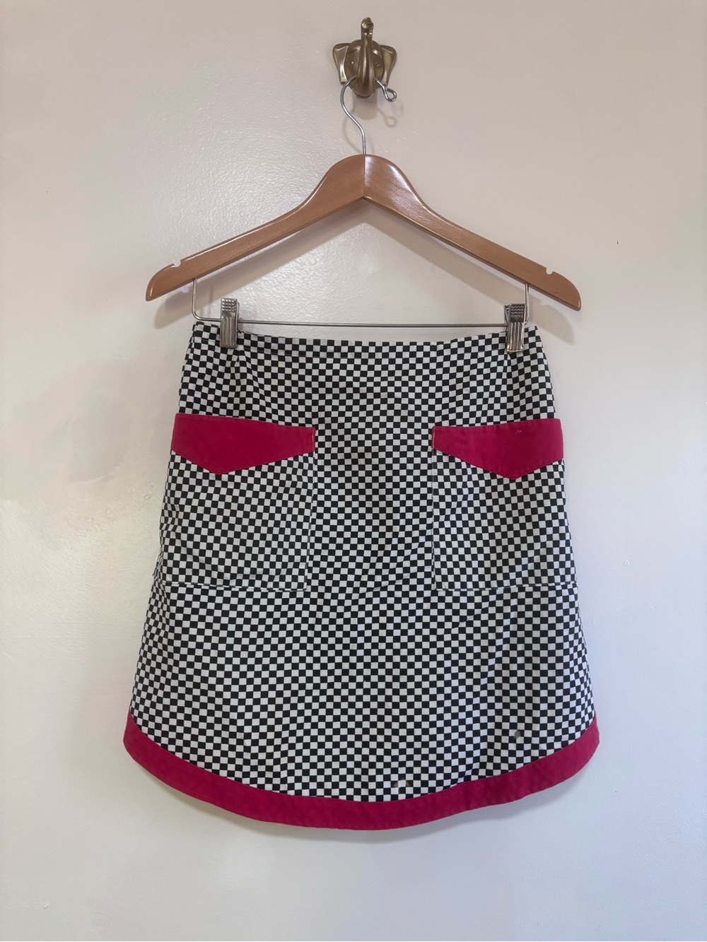 Handmade Vintage Apron in 1950s Diner Style Rockabilly Checkered Ska One Size